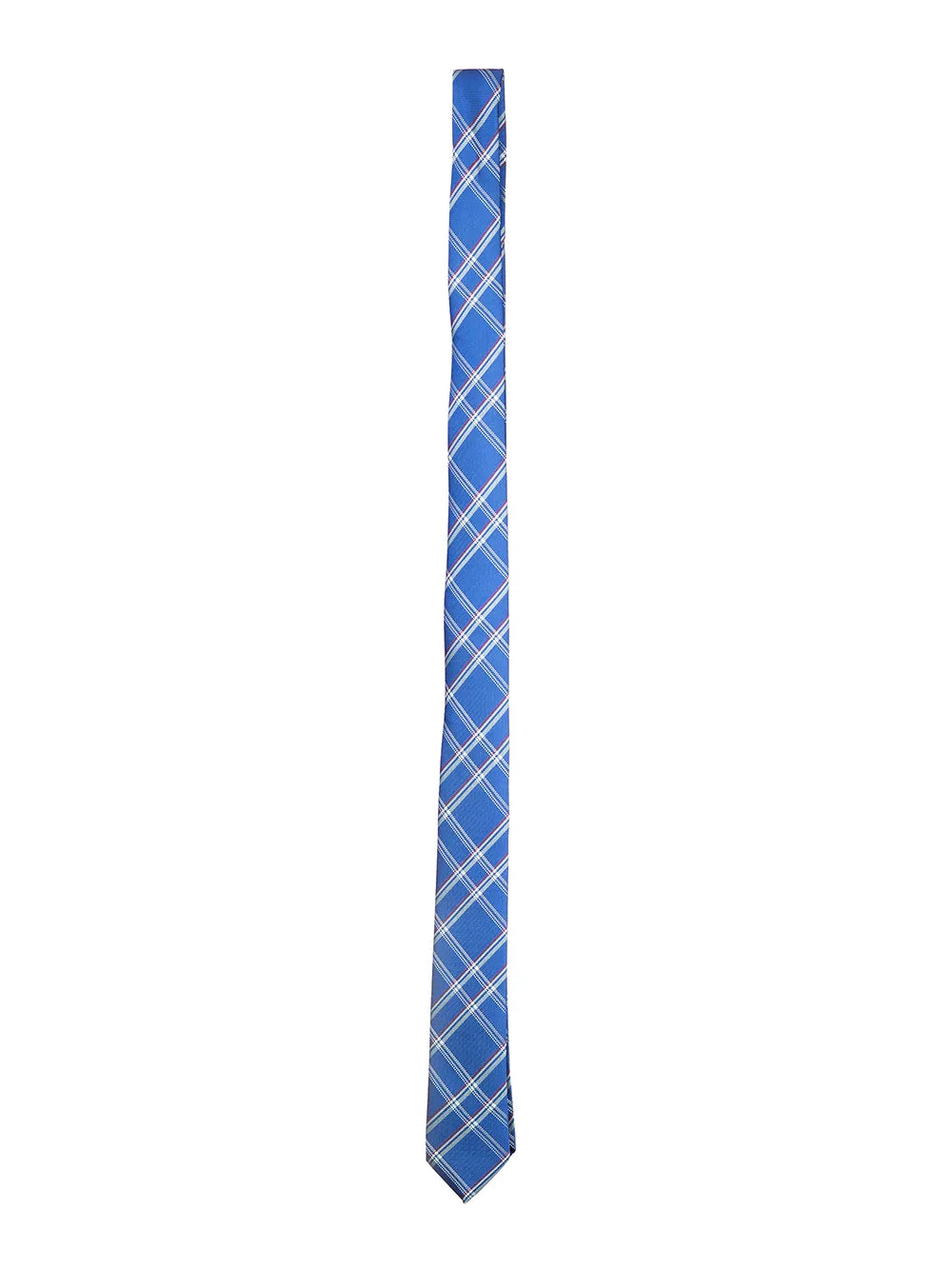 Cravatta blu a quadri